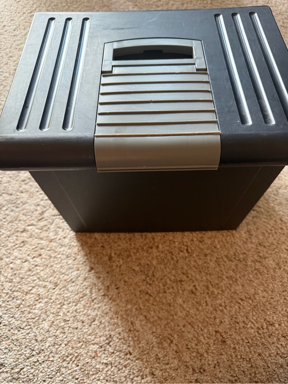 Vintage Newell Plastic Portable Letter File Box Organizer Storage Tote